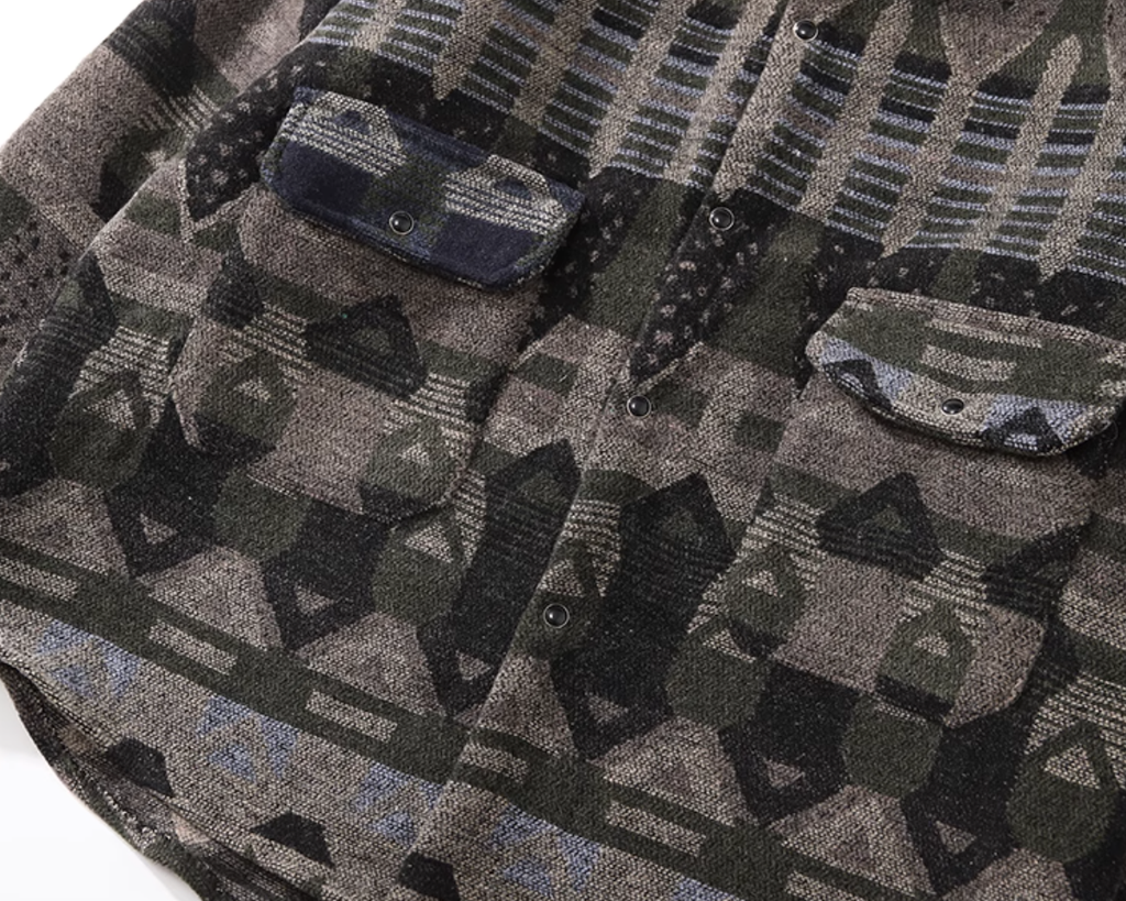Kobayashi Patterned Wool Overshirt