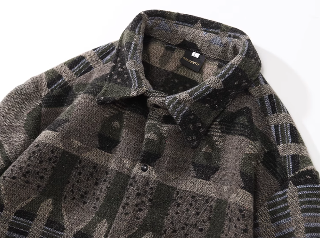 Kobayashi Patterned Wool Overshirt