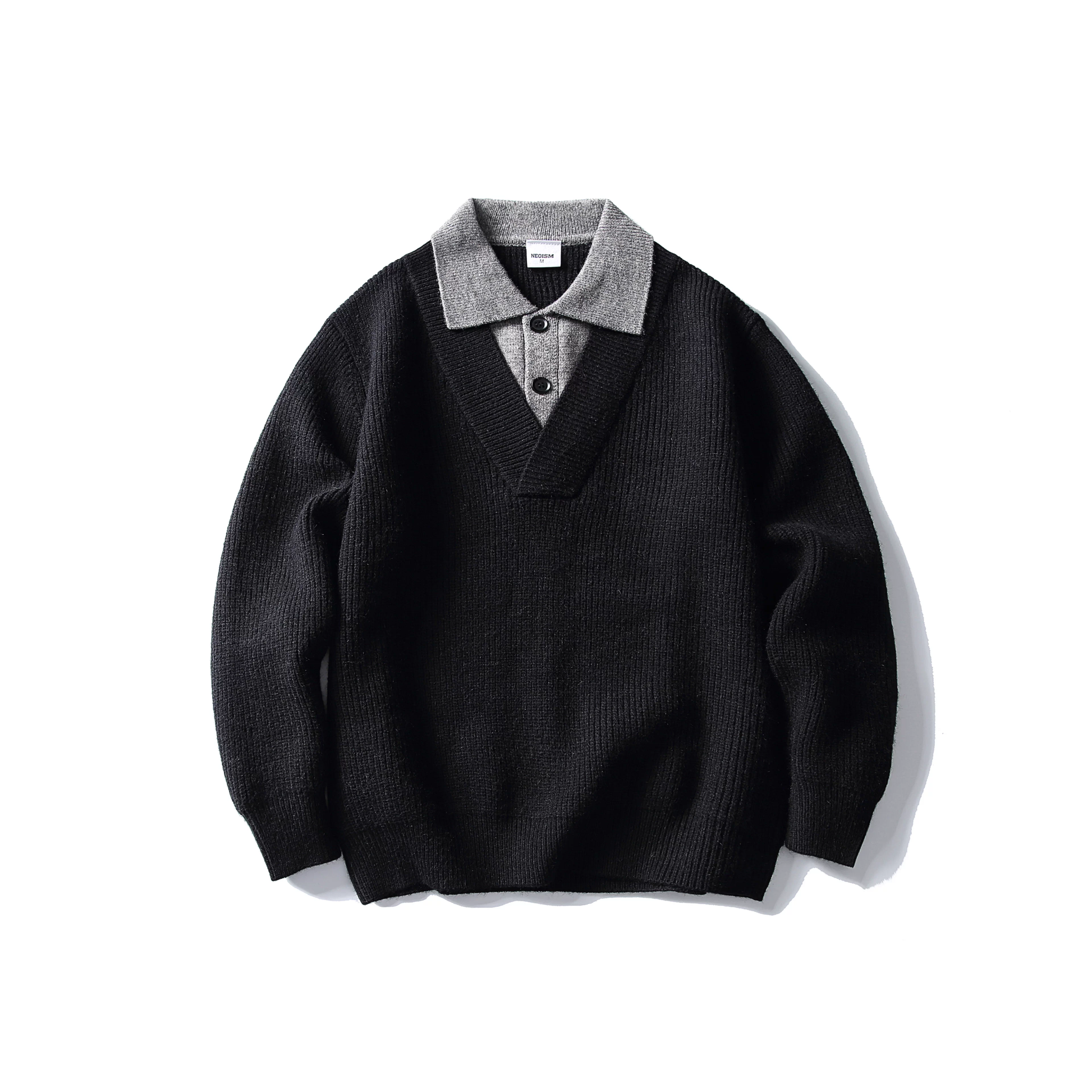 Kaito Layered Knit Polo Sweater