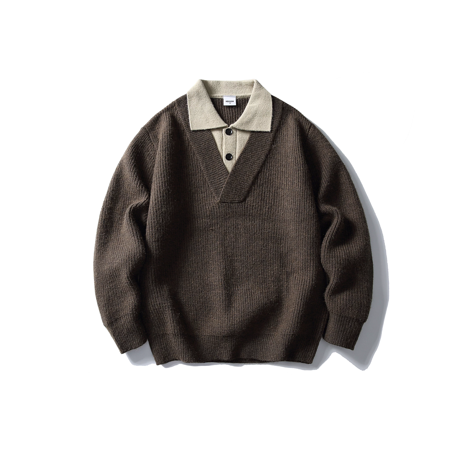 Kaito Layered Knit Polo Sweater