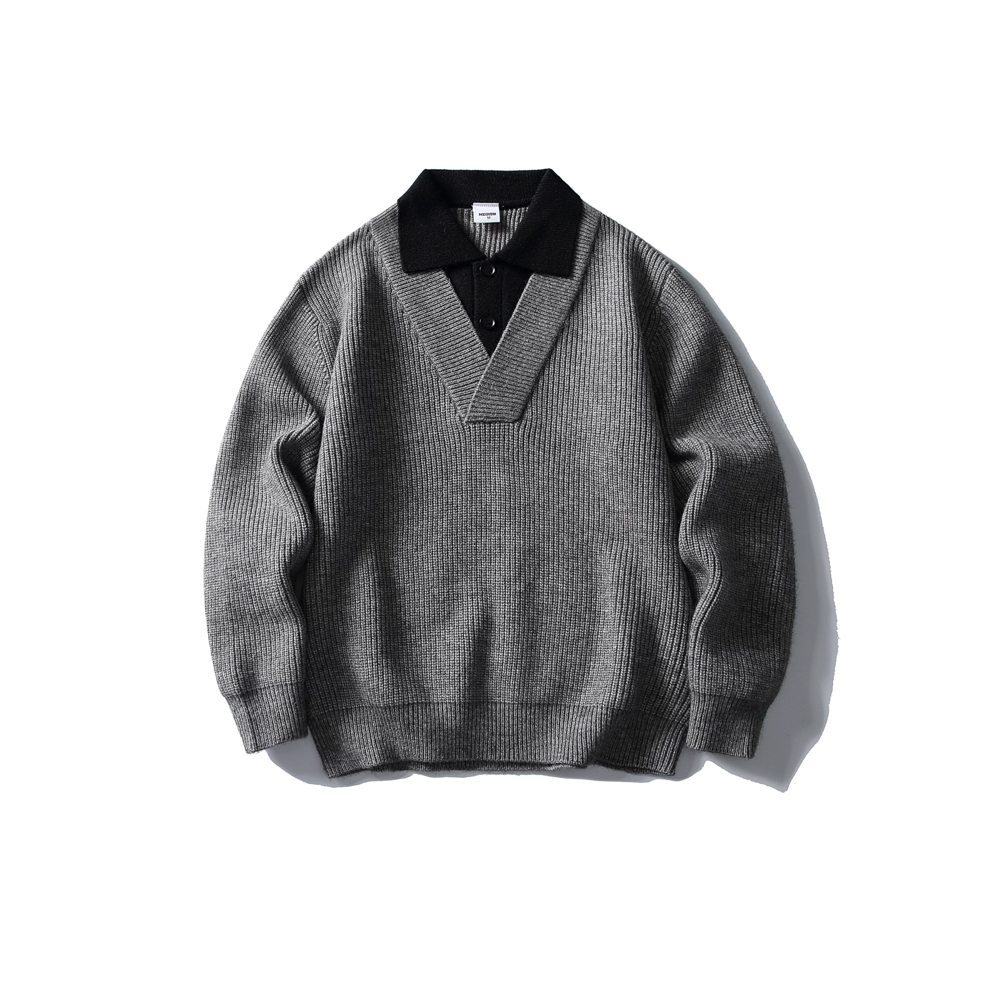 Kaito Layered Knit Polo Sweater
