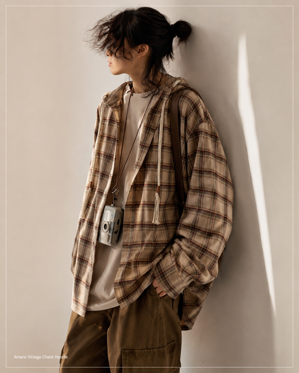 Amano Vintage Check Hoodie