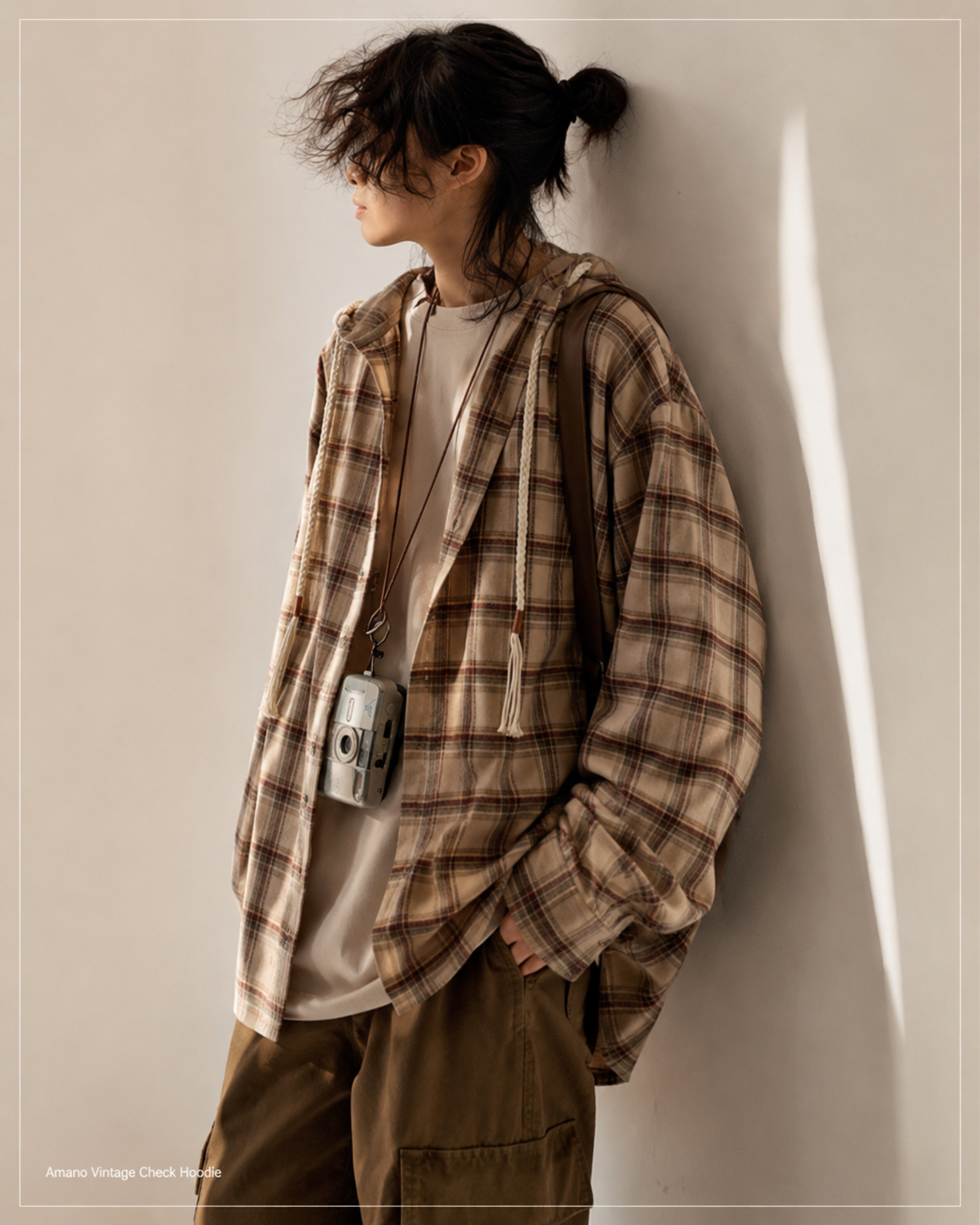 Amano Vintage Check Hoodie