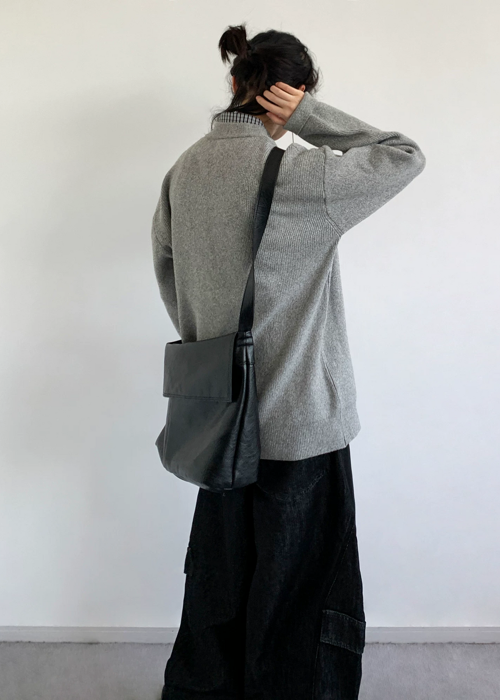 Rei Layered Check Knit Cardigan