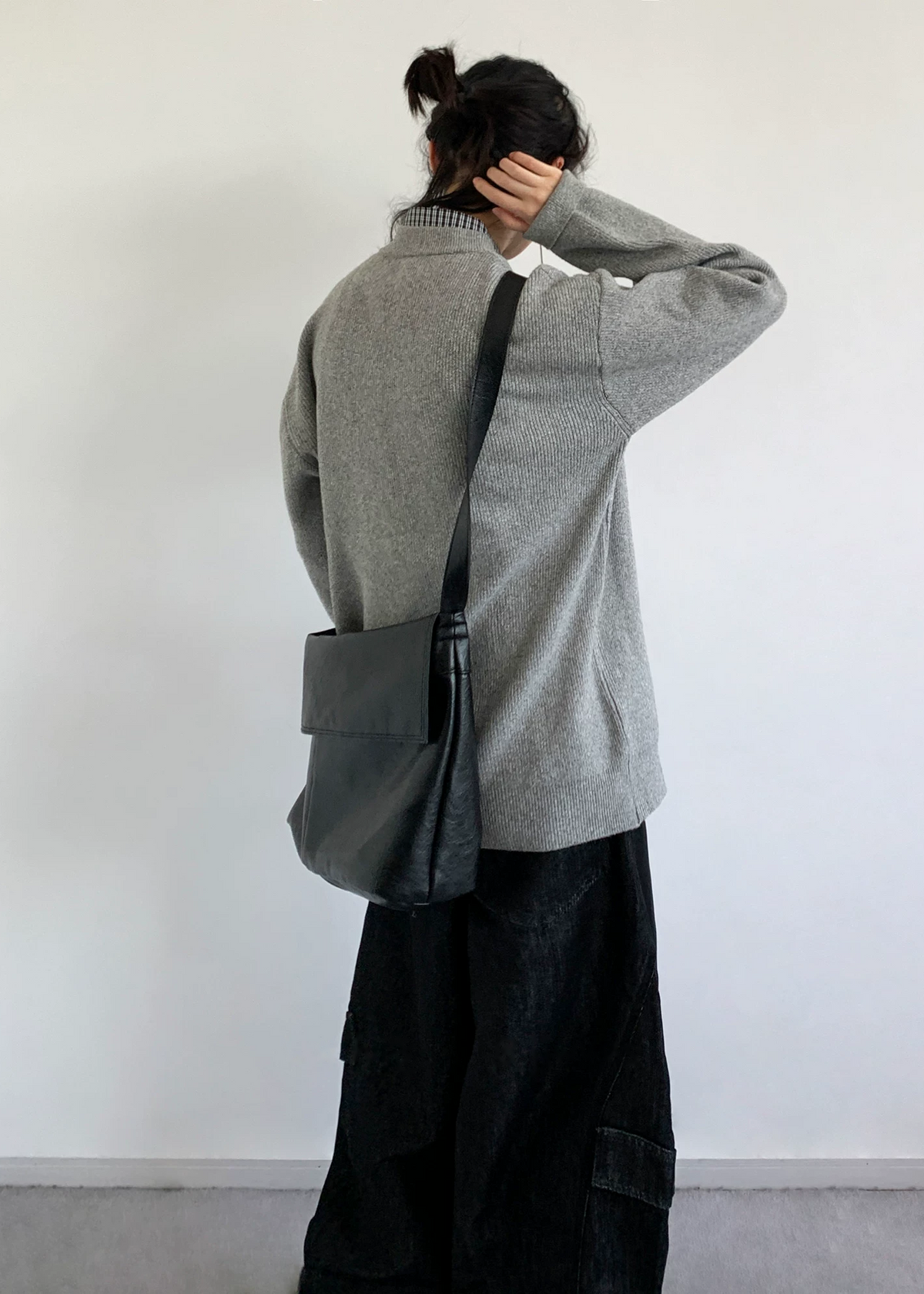 Rei Layered Check Knit Cardigan