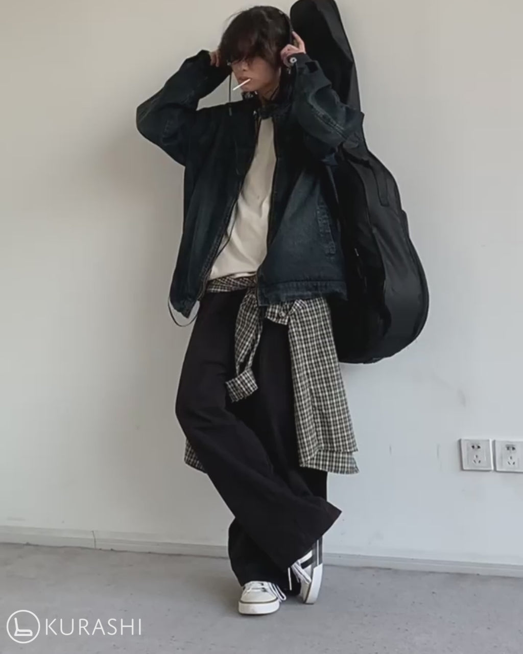 Kurashi Washed Denim Work Jacket