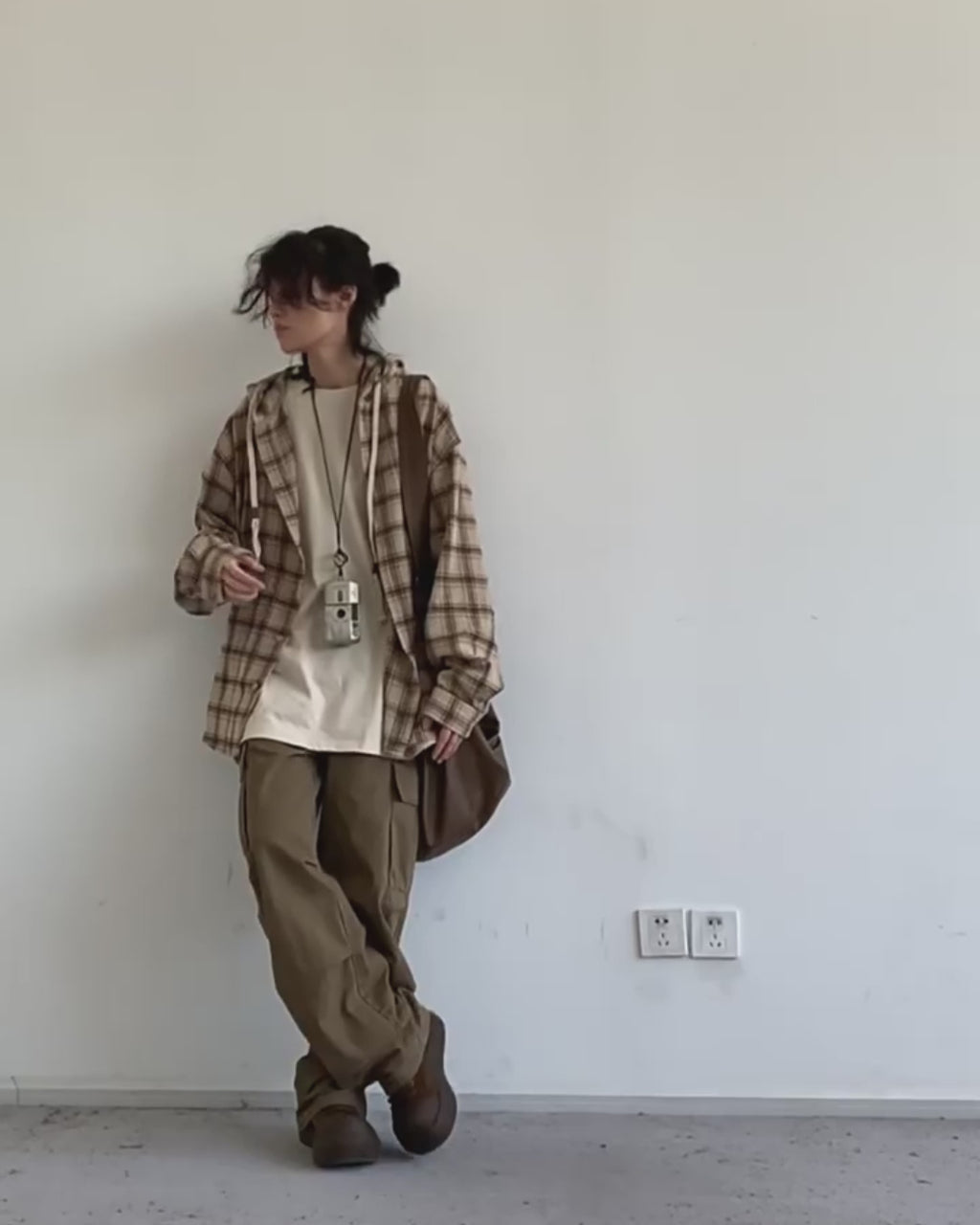 Amano Vintage Check Hoodie