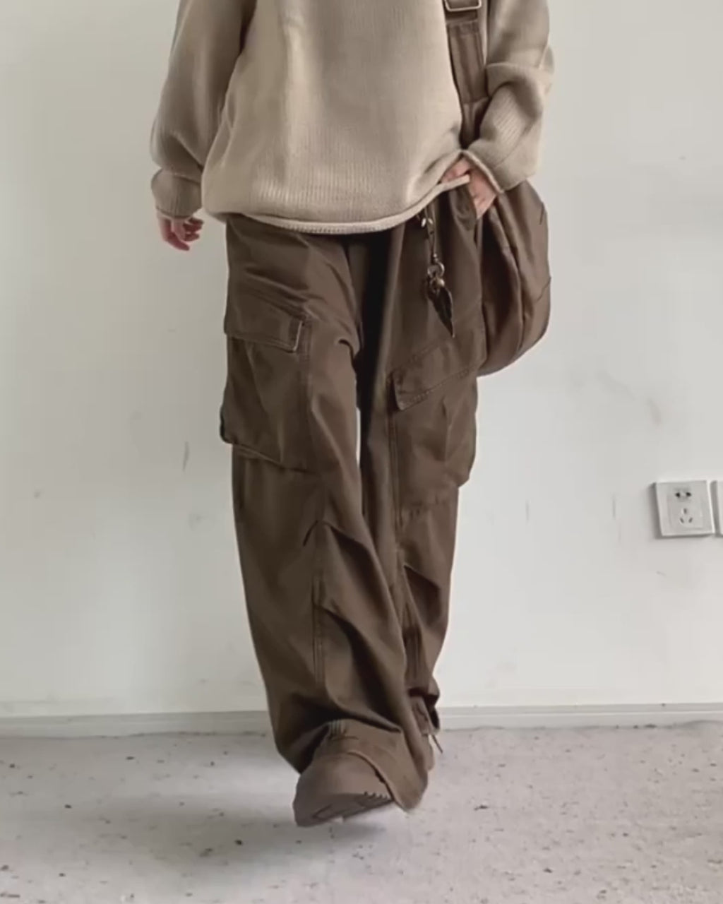 Aviator Wide-Leg Cargo Pants