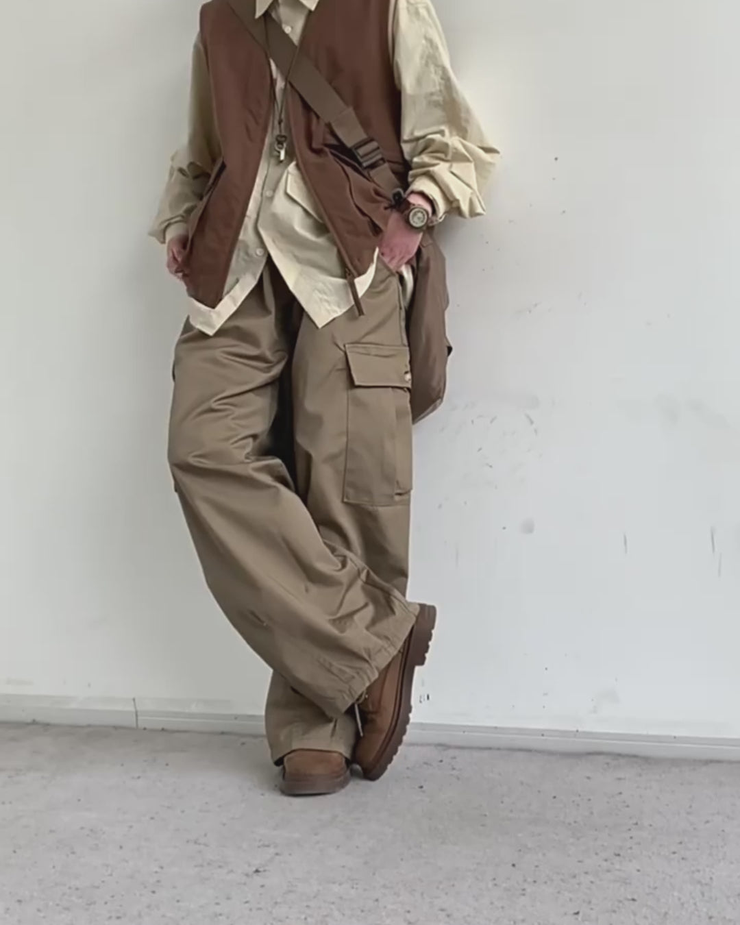 Jikaze Wide-Leg Utility Trousers – Kurashi Living